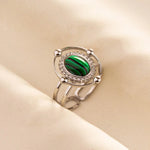 Green Turquoise Adjustable Ring