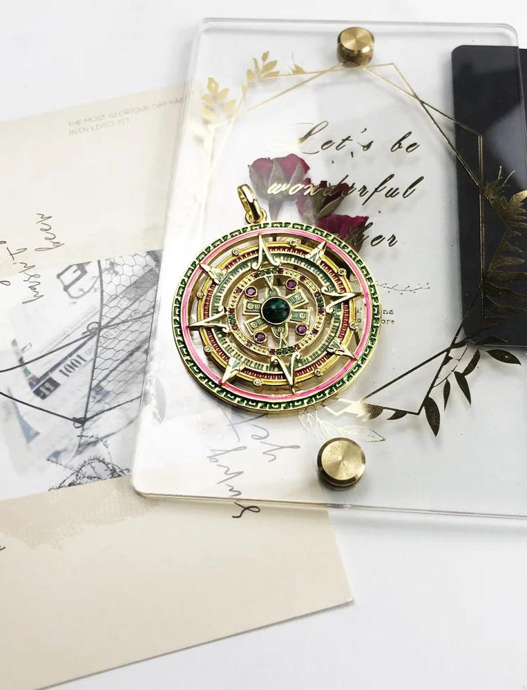 Golden Aztec Amulet Pendant