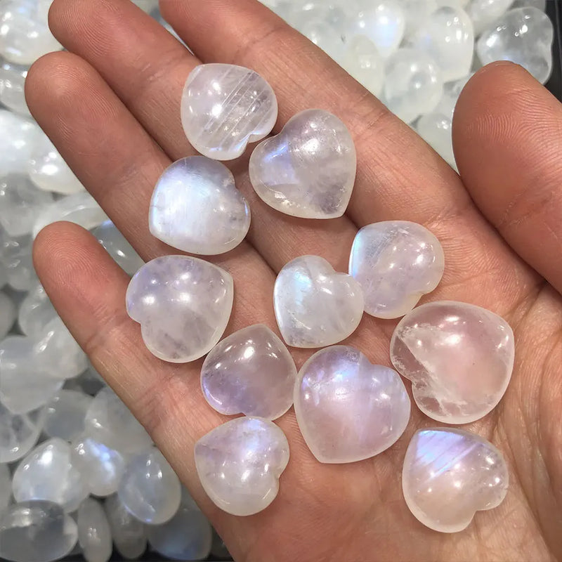 Natural Moonstone Heart Gemstone