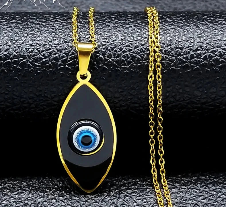 Lucky Evil Eye & Amulet Protection Necklace