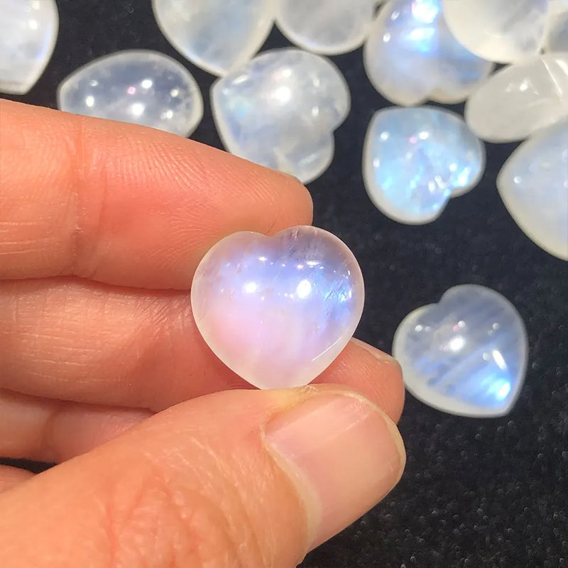 Natural Moonstone Heart Gemstone