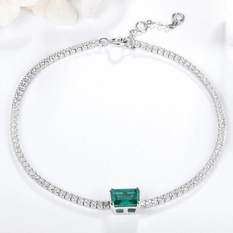 Emerald Tennis Bracelet - Classic Charm