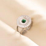 Green Turquoise Adjustable Ring