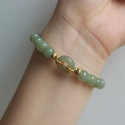 Bohemian Vintage Hetian Jade Beaded Bracelet