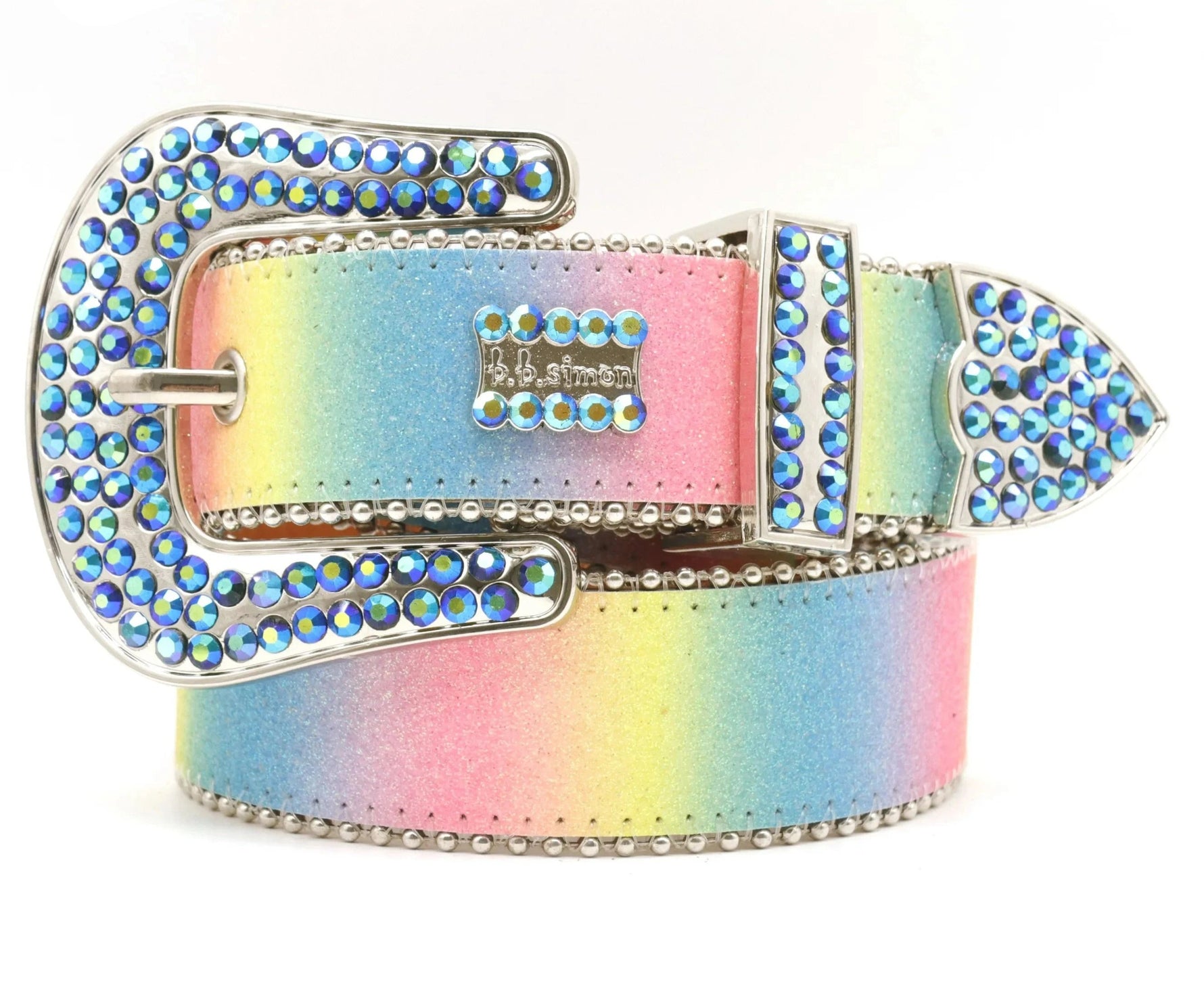 Shiny Silver BB Simon Belts