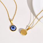 Evil Eye Circle Pendant Necklace