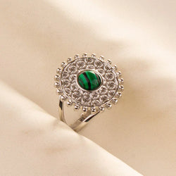 Green Turquoise Adjustable Ring