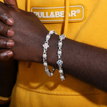 TUHE 925 Silver Moissanite Cuban Chain