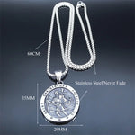 Stainless Steel Protection Amulet Necklace
