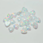 White Heart Shape Cabochon Opal for Jewelry