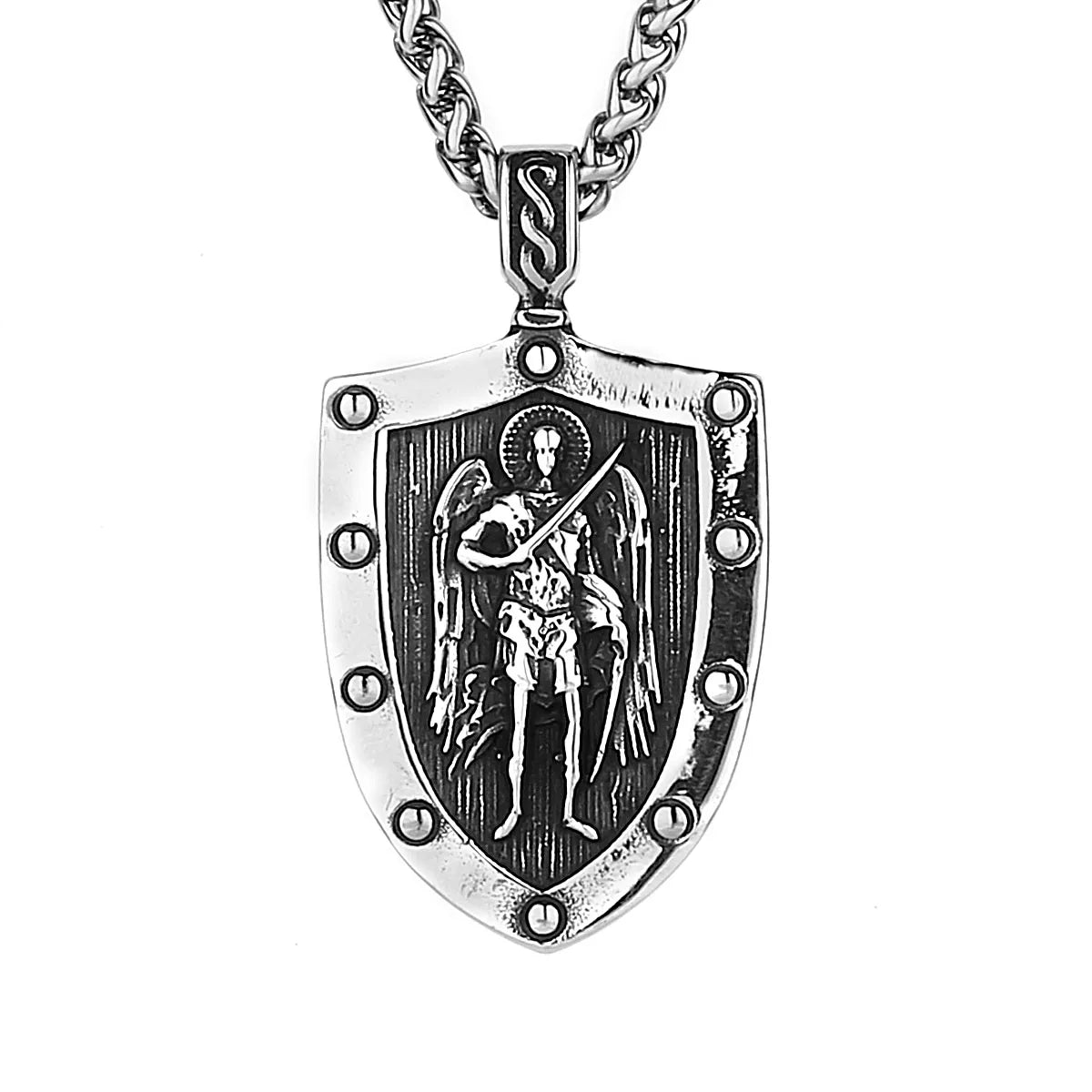 Viking Warrior Archangel Michael Shield Pendant