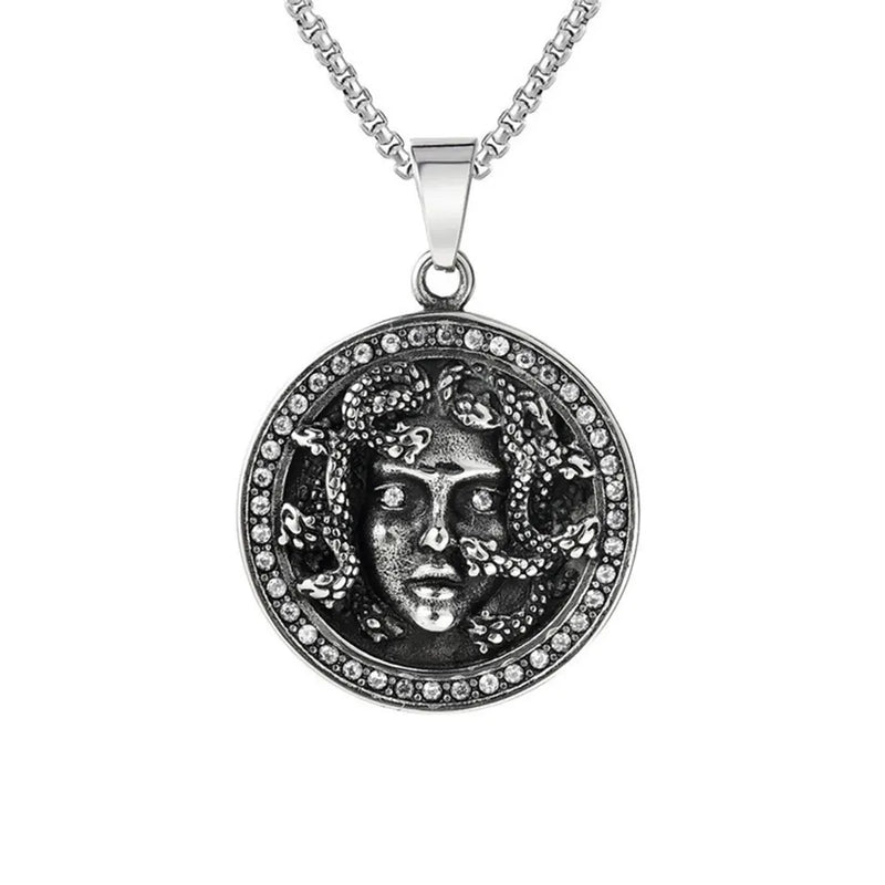 Gorgon Pendant Necklace - Gothic Greek Mythology