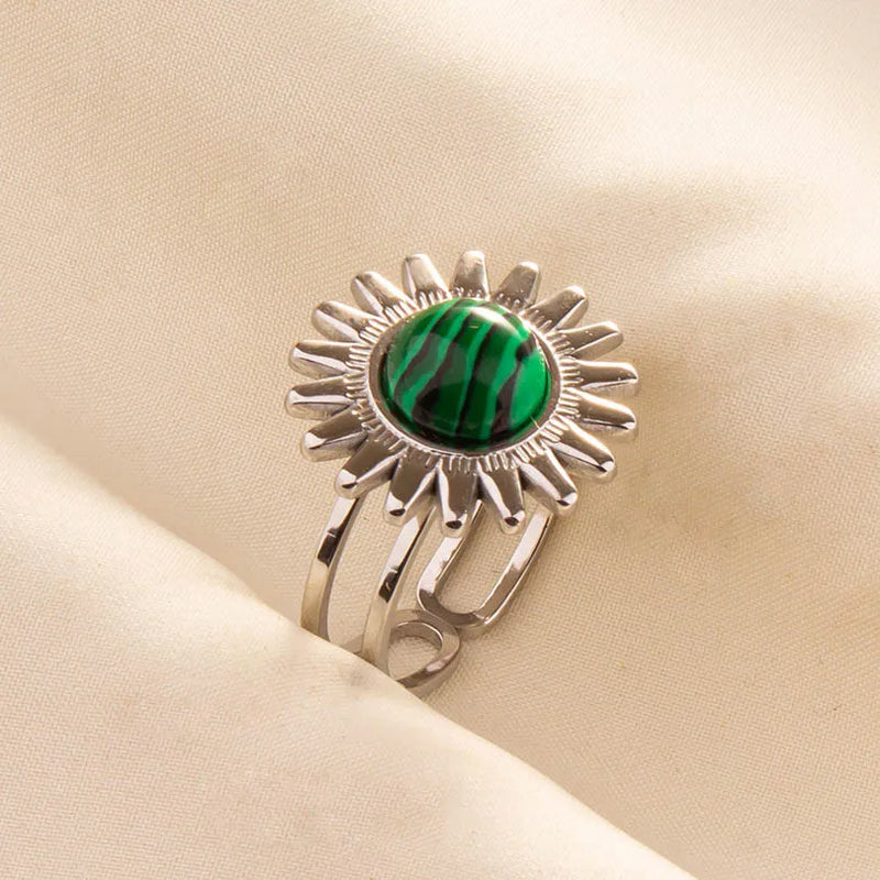 Green Turquoise Adjustable Ring