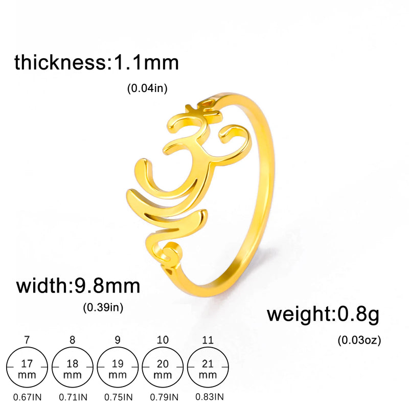 Om Aum Symbol Ring