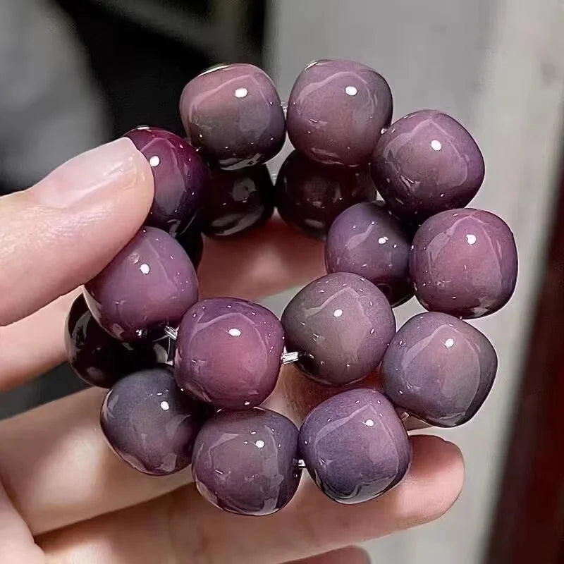 Large Natural Bodhi Root Bracelet with Buddha Beads