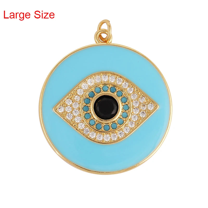 Turkish Blue Evil Eye Charm Pendant