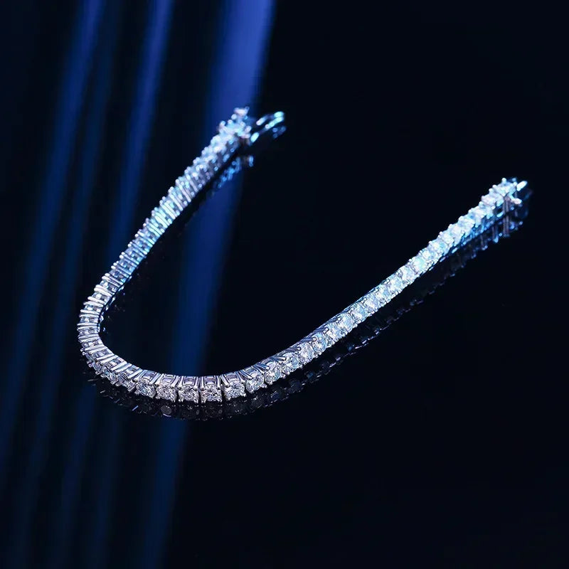 Moissanite Bracelet in 925 Sterling Silver
