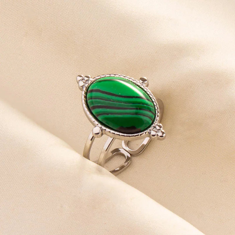 Green Turquoise Adjustable Ring