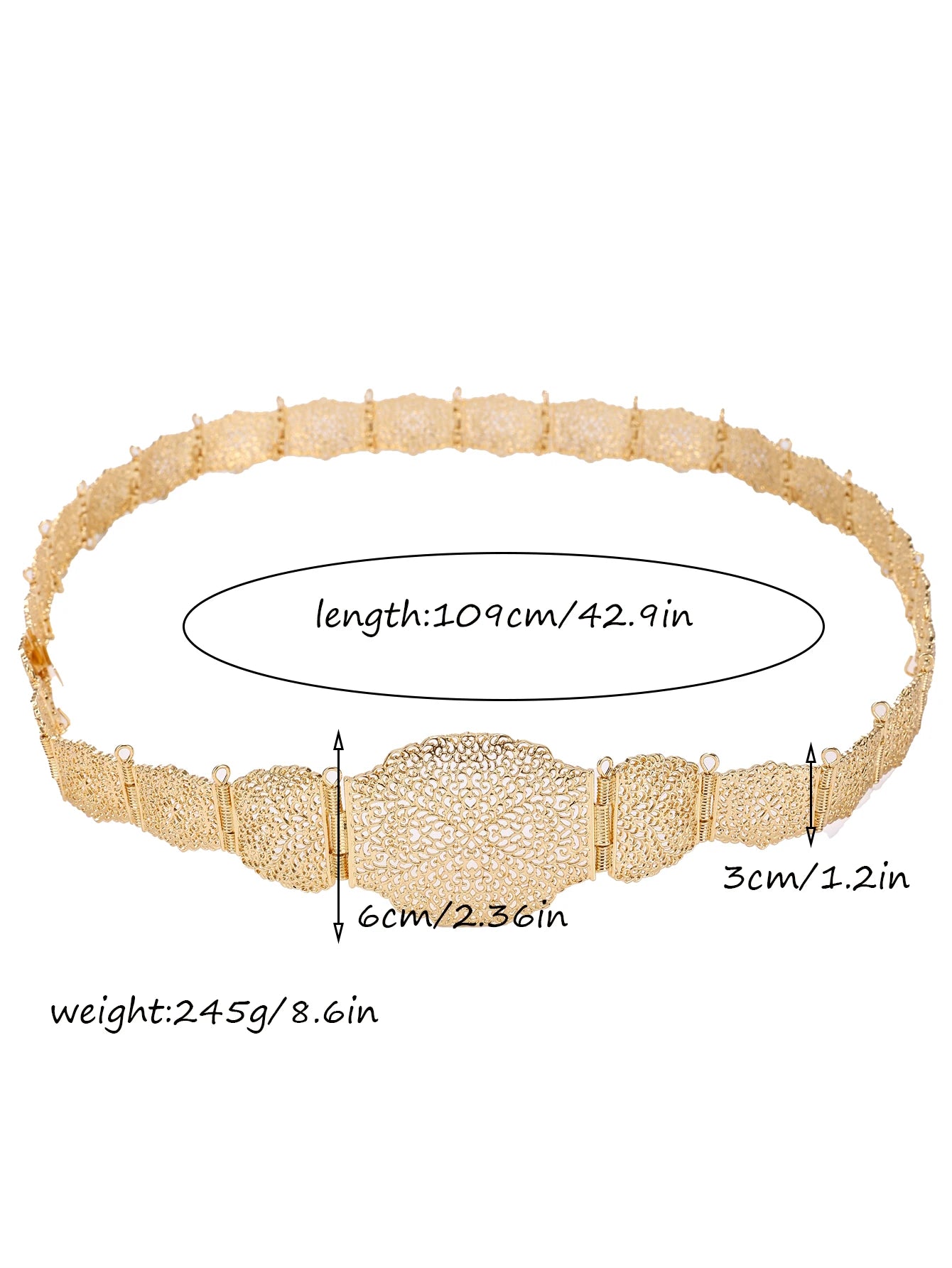 Moroccan Bride Adjustable Alloy Belt
Success
