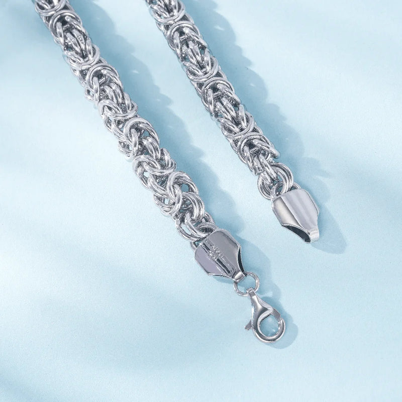 Silver Byzantine Emperor Chain Bracelet