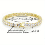 Pure Copper Zirconia Tennis Chain Bracelet