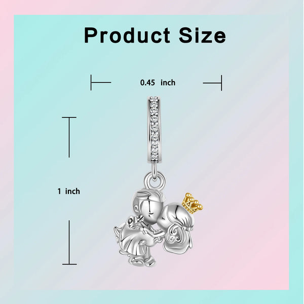 Kiss Crown Charm for Pandora Bracelets