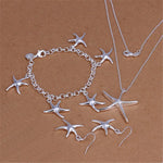 Pendant Bracelet Necklace Earrings Set