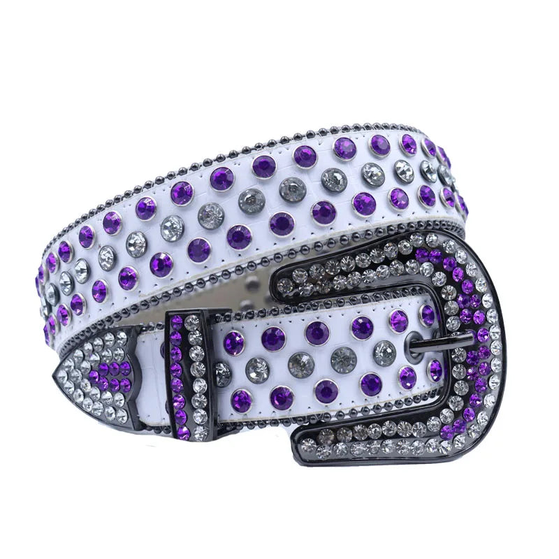 Rhinestone Western Cowboy Belt for Women Unisex