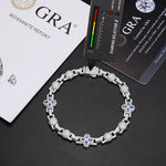 TUHE 925 Silver Moissanite Cuban Chain