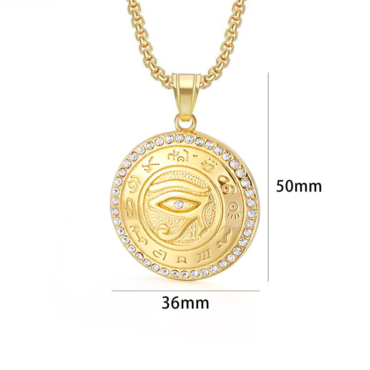 Iced Out Eye of Horus Pendant 