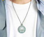 Blue Jadeite Dragon Pendant