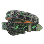 Strap Punk Rhinestone Western Belt

