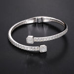 TUHE Luxury Moissanite 925 Silver Hip-Hop Bangle