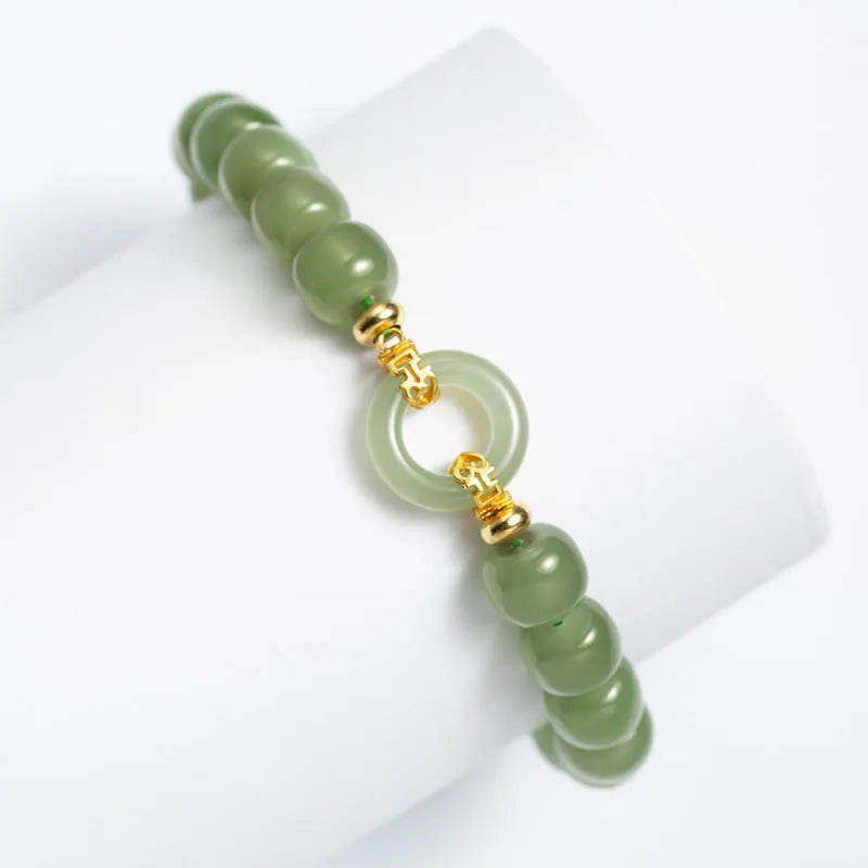 Bohemian Vintage Hetian Jade Beaded Bracelet