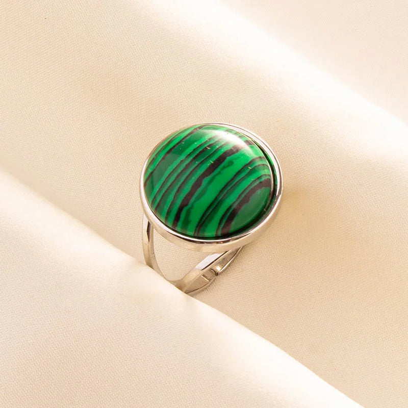 Green Turquoise Adjustable Ring