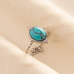 Boho Turquoise Adjustable Ring 