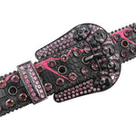 Strap Punk Rhinestone Western Belt
