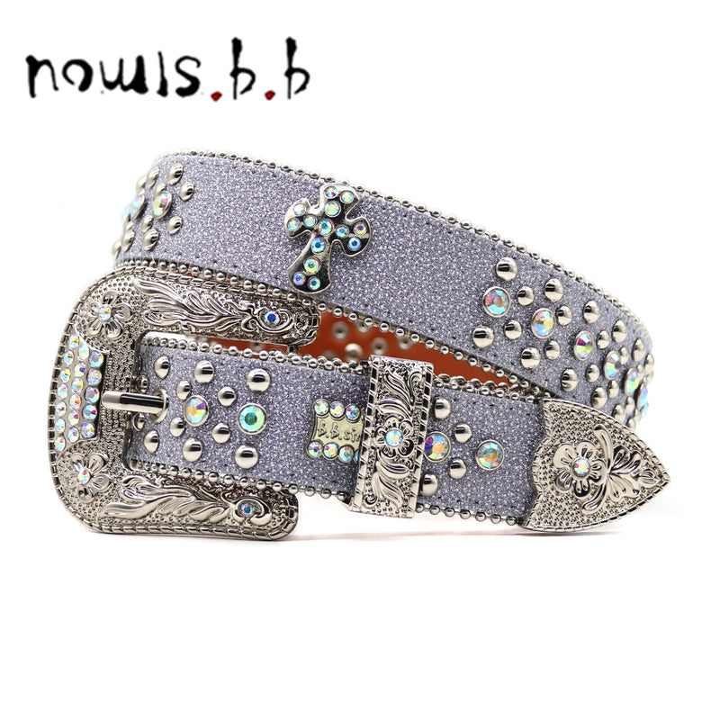 NOWISBB Y2K Rhinestone Belt – Western Cowgirl Bling Designer