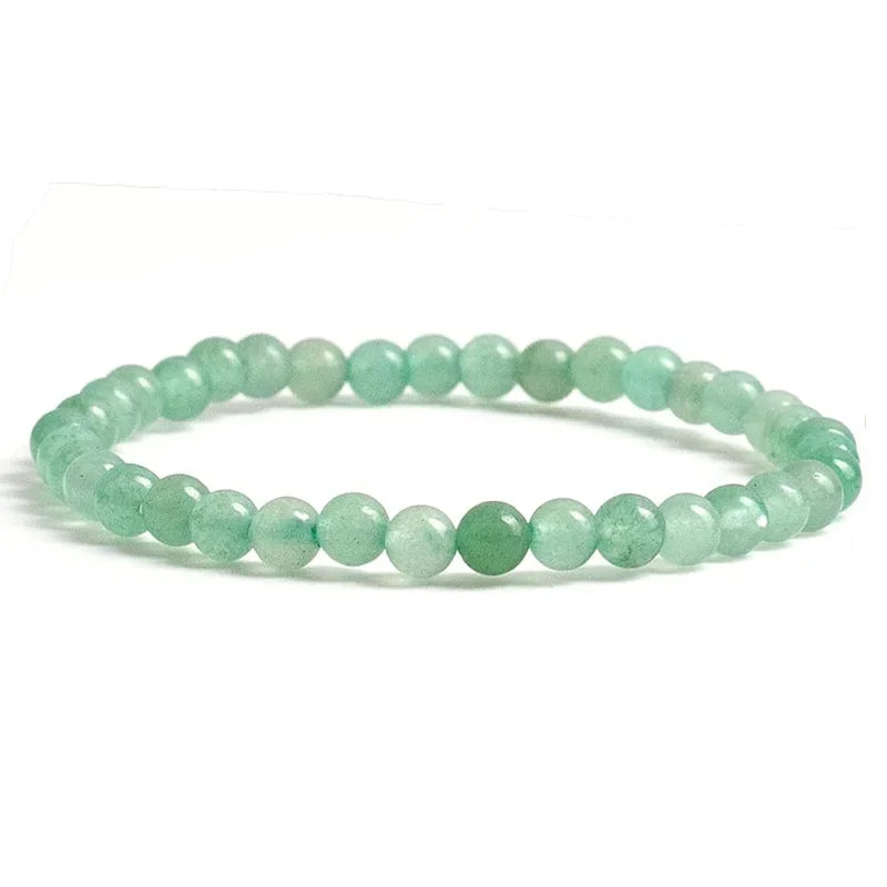 Unisex Natural Stone Beaded Elastic Bracelet