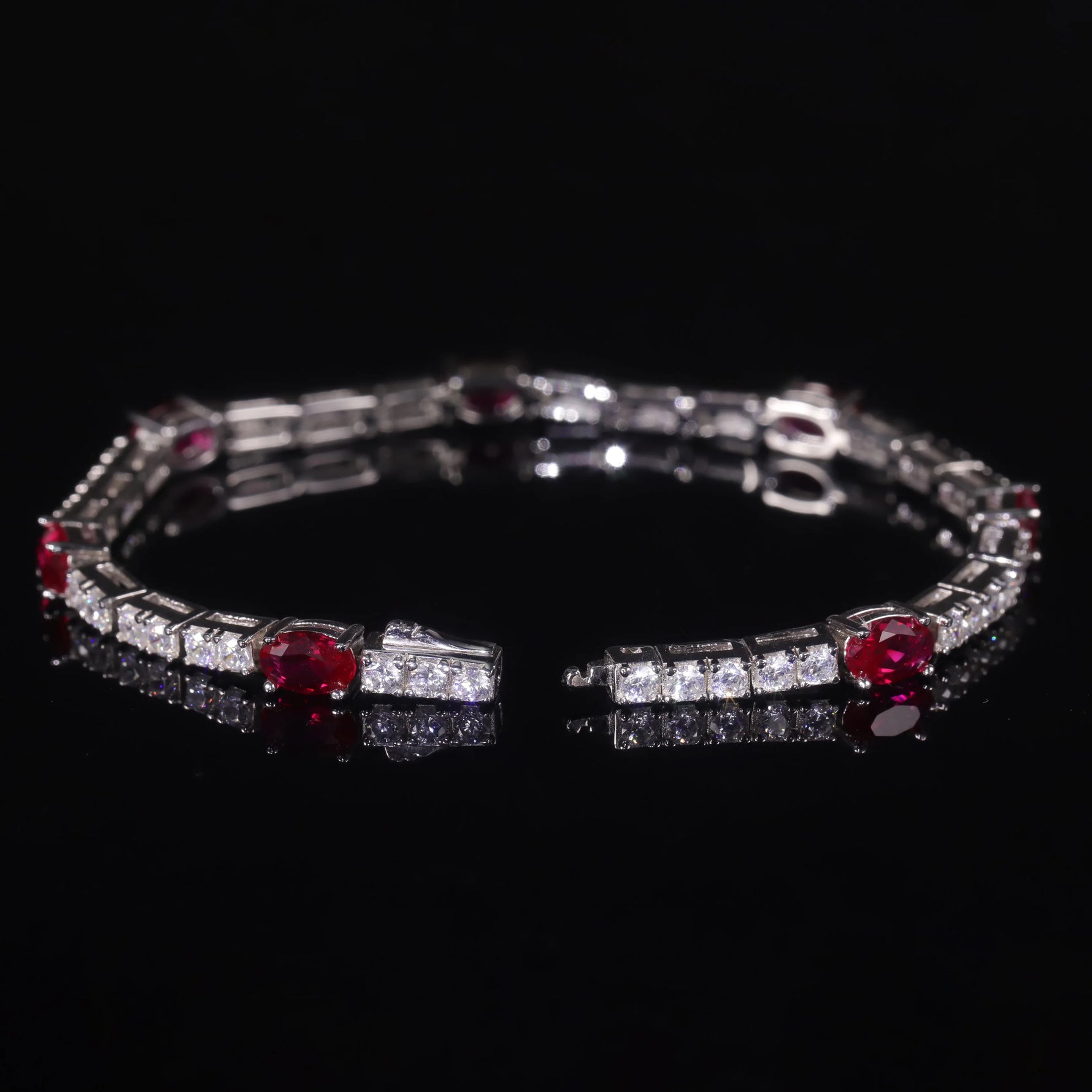 Lab-Grown Ruby Tennis Bracelet