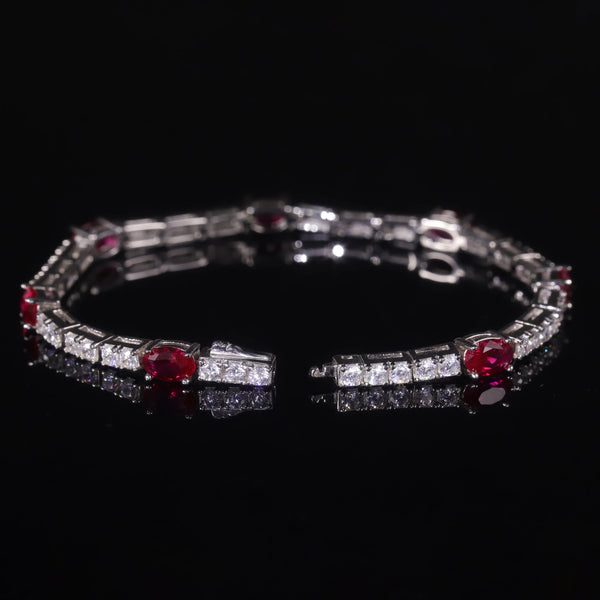 Lab-Grown Ruby Tennis Bracelet