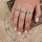 Boho Turquoise Adjustable Ring 