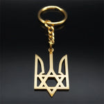 Ukraine Tryzub Trident Pendant Keychain