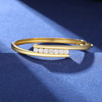 S925 Moissanite Punk Couple Bangle