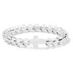 Natural Stone Cross Beaded Bracelet