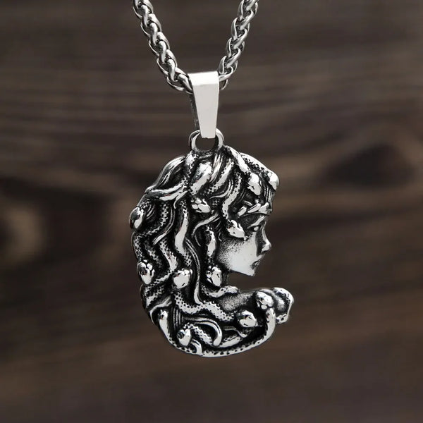 Gorgon Pendant Necklace - Gothic Greek Mythology