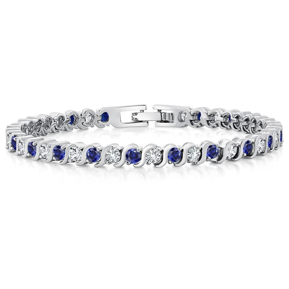 Sapphire-Blue Kyanite Tennis Bracelet