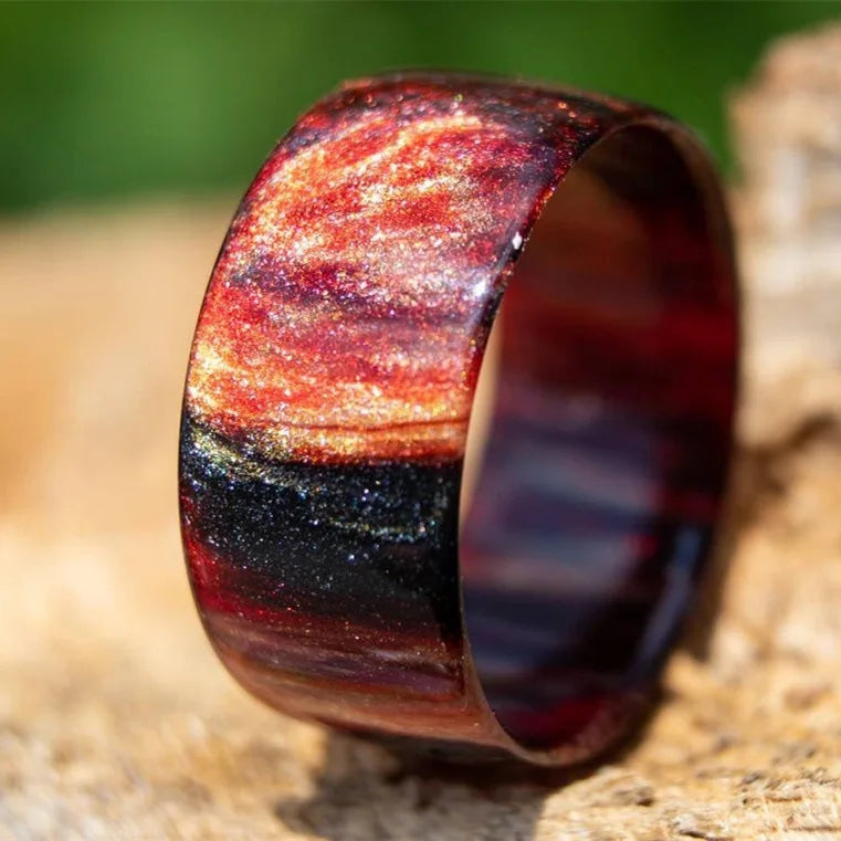 Bohemian Rainbow Resin Ring