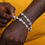 TUHE 925 Silver Moissanite Cuban Chain