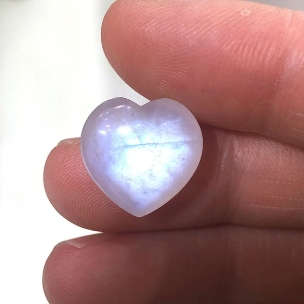 Natural Moonstone Heart Gemstone